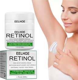 Creme clareador EELHOE Retinol, creme clareador EELHOE, creme clareador facial e corporal EELHOE, soro removedor de manchas escuras para axilas, joelhos, cotovelos, áreas privadas (2 peças)