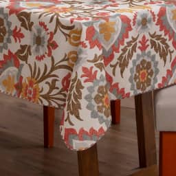 Toalha de Mesa Retangular Verona para 6 Lugares, 2,10M x 1,40M, Tecido Verona Estampado (Flores)