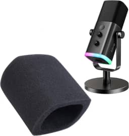 Fifine AM8 Mic Pop Filter - Capa de microfone compatível com microfone dinâmico Fifine XLR, redução de ruído à prova de som, melhora a qualidade do som, filtro pop para microfone Fifine da SUNMON