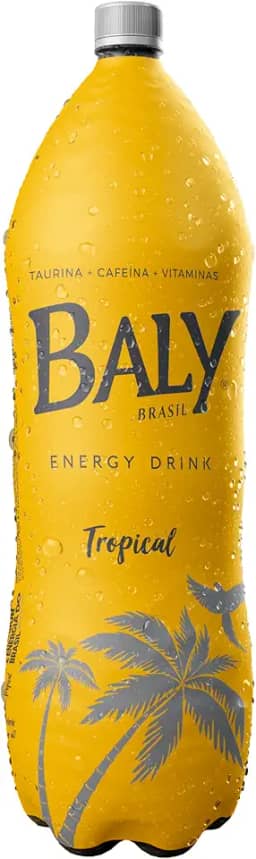 Energético, Baly Energy Drink, Frutas Tropicais, Sabor Maracujá, Amarelo/Prata, 2L