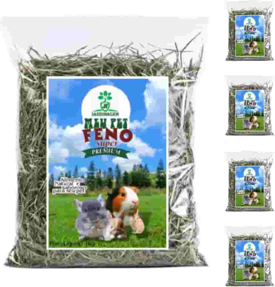 5 kg FENO SUPER PREMIUM VERDINHO PARA COELHO, PORQUINHO DA ÍNDIA,GERBIL, HAMSTER