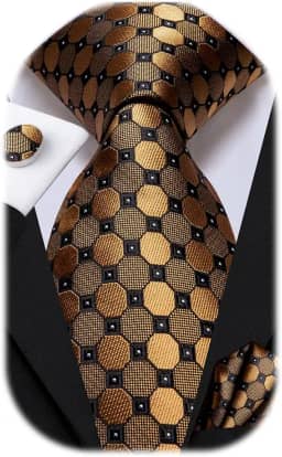Conjunto de gravata masculina lisa Paisley para homens abotoaduras quadradas de seda formal