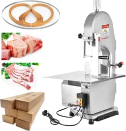 Máquina De Serra Para Ossos 18,8' X 14,9' Bancada De Trabalho, Serra Elétrica Para Cortar Carne Congelada De 1100 W, Serra De Fita Para Carne Comercial De Ossos Para Açougue, Altura Máxima De