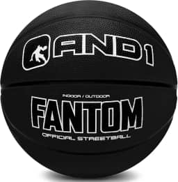 AND1 Fantom Rubber Basketball: Regulamento oficial tamanho 7 (75 cm) Basquete de borracha - Construção de canal profundo, feito para jogos de basquete internos e externos