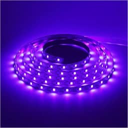 Faixa de luz preta USB, cordão de luzes LED UV de 2 m, 10 W, 395-400 nm, CC 5 V, 120 contas de lâmpada, brilham no escuro para Halloween, aniversário, festa, pôster fluorescente, decoração de quarto