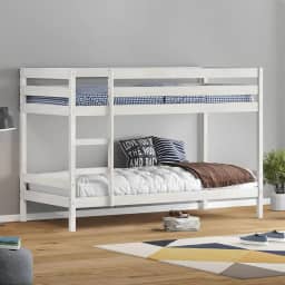 IDIMEX Beliche Infantil Branco Madeira com Grade de Proteção Felix