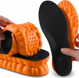 Palmilha Ortopédica 4D – Suporte do Arco e Calcanhar – Alívio da Dor Amortecimento com Alta Absorção de Impacto – Respirável e Antiodor – Unissex para Tênis, Botas e Sapatos (37_38)