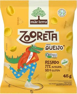 Mãe Terra Salgadinho de Milho e Arroz Integral Orgânico Queijo Zooreta Pacote 45g