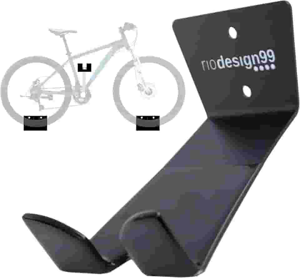 rio design99 – suporte de bicicleta parede horizontal bike preto - speed, mtb, mountain, suporte bike, porta bike, pendurador de bicicleta, suporte pneu
