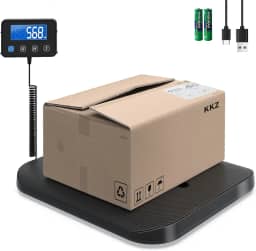 KKZ Balança de envio, balança postal resistente de 200 libras para pacotes, grande balança de envio para postagem, industrial, pequenas empresas, lavanderia, armazém, fibra de carbono