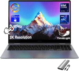 SAMSUNG Laptop Galaxy Book4 Pro Business, tela sensível ao toque 3K AMOLED de 14 polegadas, Intel 16-Core Ultra 7 155H, bateria de longa duração, fina e leve, webcam IA 1080P, Windows 11Pro, com PSD