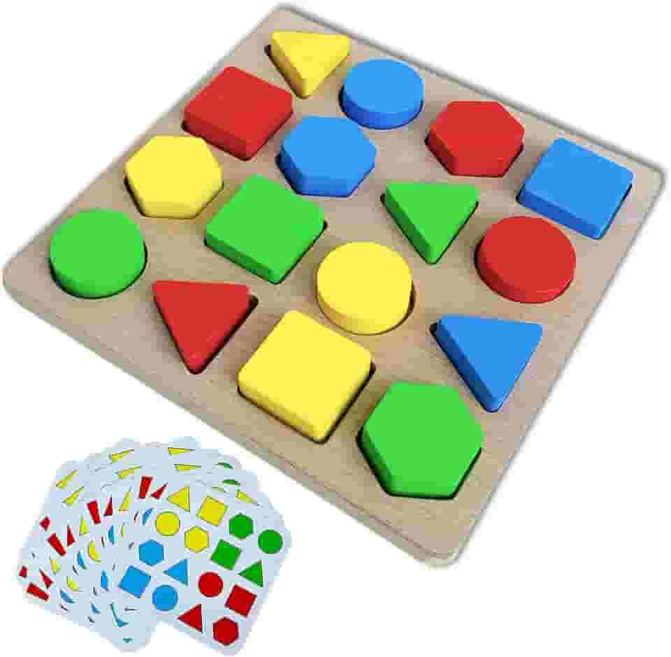 Produtos para demência - Atividades de Alzheimer para idosos, formas fáceis, atividades de memória para idosos, quebra-cabeças geométricos cognitivos combinando para adultos com demência