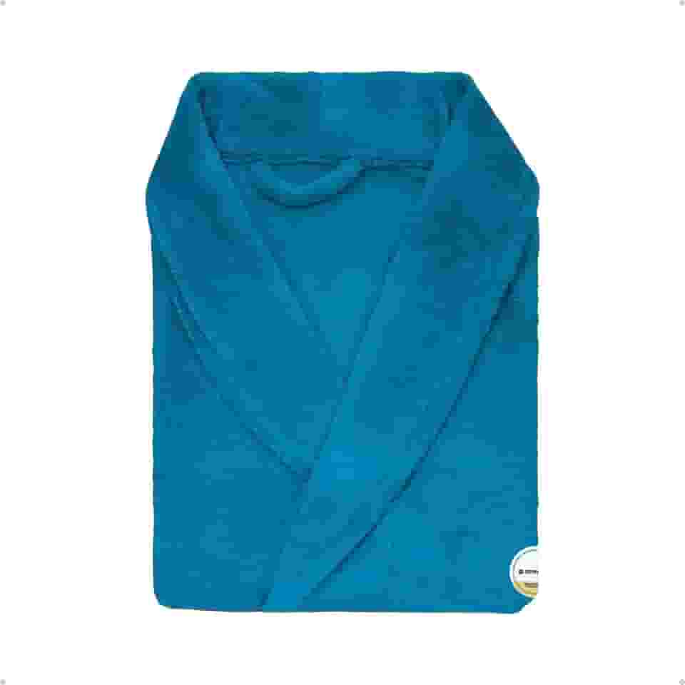 Roupão Microfibra Unissex Tamanho Único Camesa Extra Macio Azul Royal