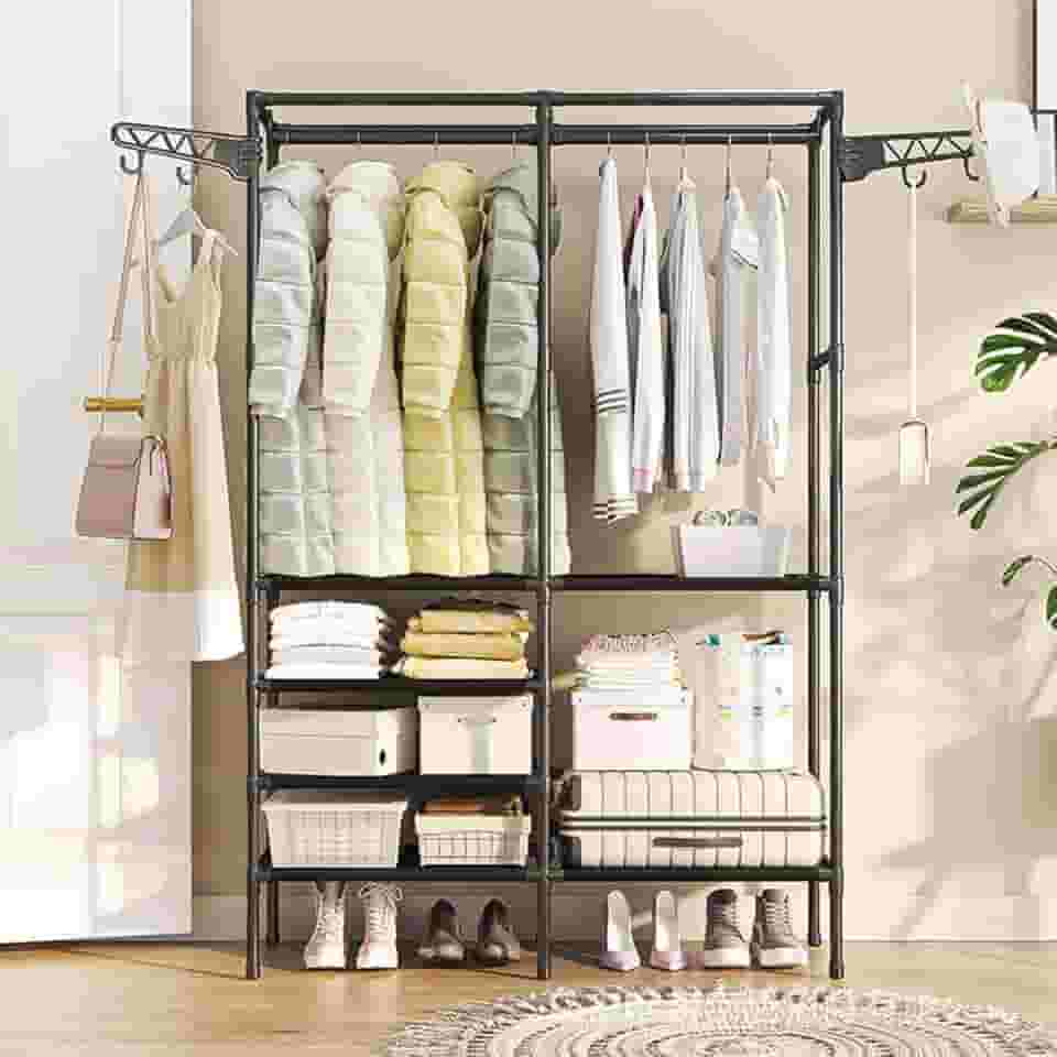 Arara Armario C/Sapateira Cabideiro em e Prateleiras em Preto