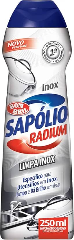 SAPÓLIO RADIUM LIMPA INOX 12/250ML, Sapólio