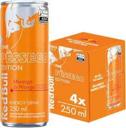 Pack de 4 Latas Red Bull Energético, Morango & Pêssego, 250ml