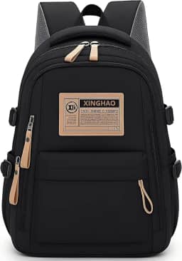 Mochila Masculina Feminina Notebook Viagem Trabalho Escola Escolar Preta Grande Impermeável Reforçada Resistente Passeio Casual