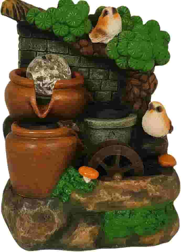 Fonte De Agua Decorativa Cascata Pássaros