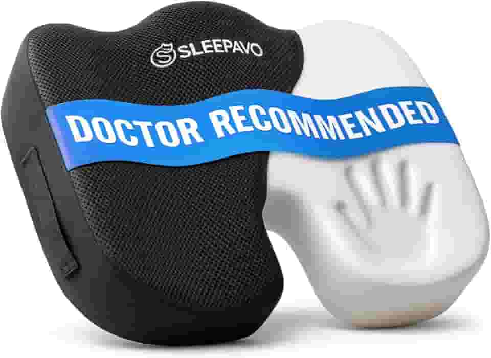 Sleepavo Almofada para cadeira de escritório, almofada de assento para alívio da dor no cóccix, almofada de glúteos para dor no cóccix, dor ciática e dor lombar, almofada ortopédica para cadeira para