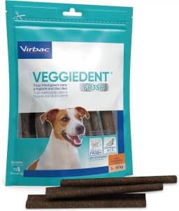Virbac Veggie Dent Fresh Display 15 Tiras Mastigáveis Pequenas