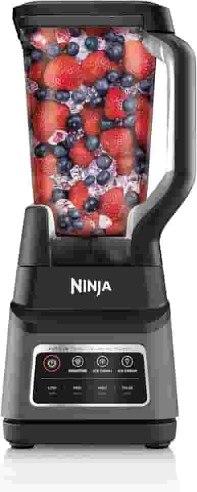 Ninja standalone liquidificador 127v- 1200 Watts de Potência Máxima, 3 Funções para Smoothies, Bebidas Geladas e Cremes com Auto IQ, Jarra Total Crushing de 2,1L com Tampa, Cinza Escuro.