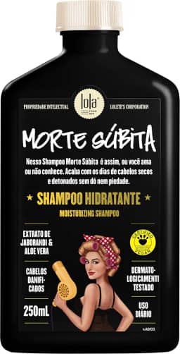 Lola Cosmetics - Morte Subita - Shampoo hidratante para cabelos secos e danificados que foi quimicamente tratado vegano, livre de crueldade, sem parabenos, sem sulfatos, 250 ml