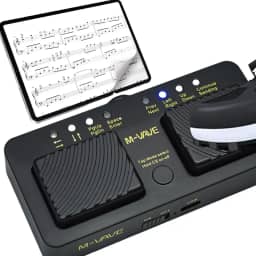 M-VAVE VEDO Pedal de giro de página sem fio, telefone celular recarregável e conexão inteligente de computador controlador de giro de página de música multifuncional partitura piano/partitura