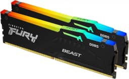 Kingston Memória de desktop Fury Beast RGB 16GB (2x8GB) 6000MT/s DDR5 CL30 | AMD Expo | Kit de 2 | KF560C30BBEAK2-16