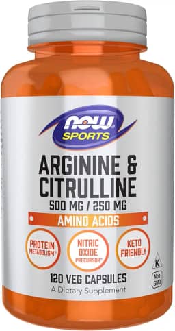 Now Foods, ARGININA 500mg & CITRULINA 250MG 120 VCAPS