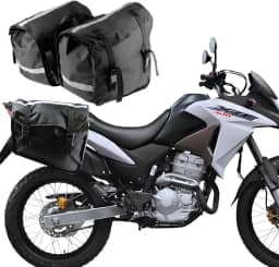 Bolsa Alforge Lateral 60l Novo Para Moto + Capa Chuva