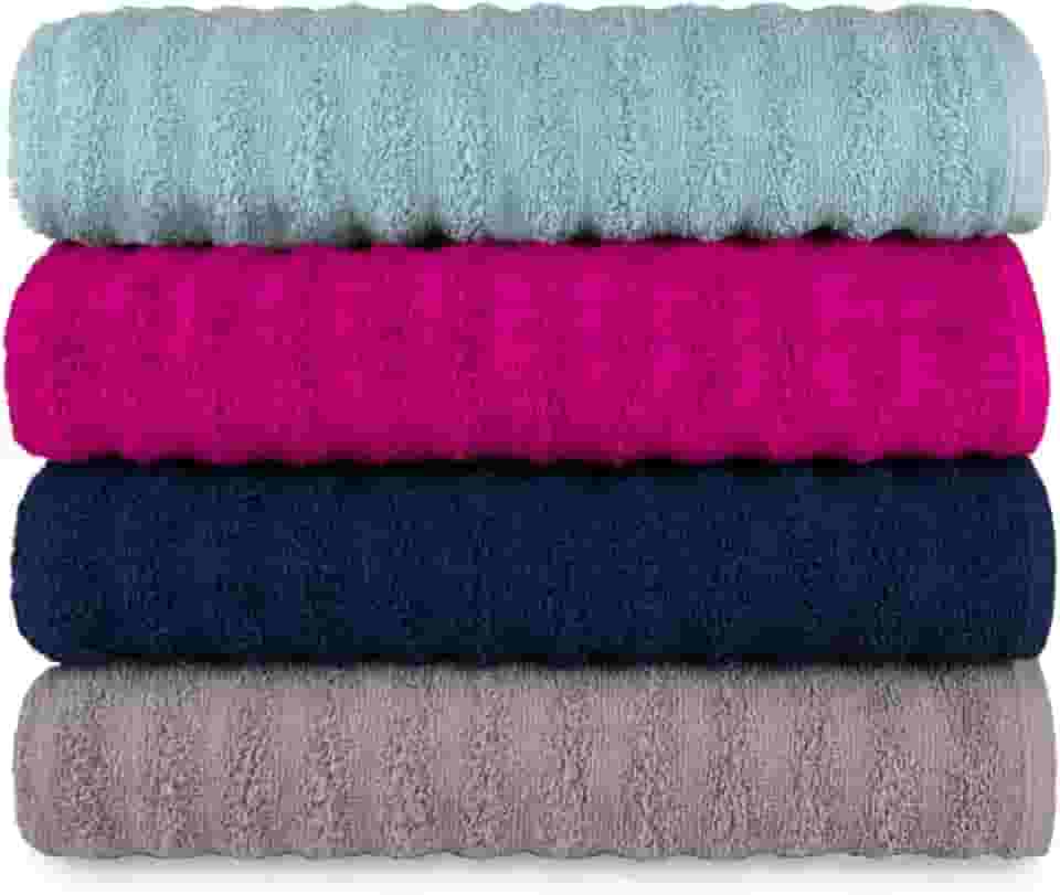 Kit 4 Toalhas Banho Banhão Gigante Super Absorção Macia - Ocean (KIT 2)