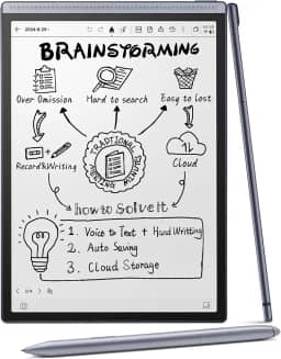 iFLYTEK Pacote AINOTE Air 2, tablet de 20,8 cm com inteligência artificial para anotações, caderno digital com caneta Stylus, suporte multilíngue de voz para texto, ChatGPT para trabalho, reuniões e