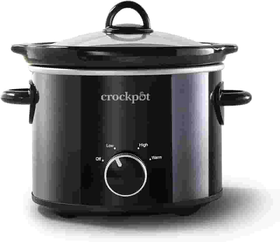 Crock-Pot Panela Elétrica De Cozimento Lento Clássica 2 Litros Pequena Preta