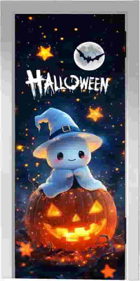 Capa Decorativa De Porta Halloween Veste Fácil C/elástico (Color 08)