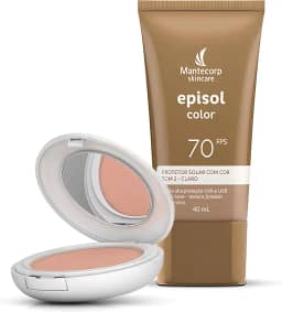 Kit Mantecorp Skincare Episol Color Protetor Solar Fps 70 40ml + Protetor Solar Pó Compacto Fps 50 10g Tom 2 Claro