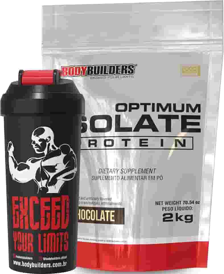Kit Optimum Isolate Whey Protein Chocolate 2kg + Coqueteleira - Bodybuilders