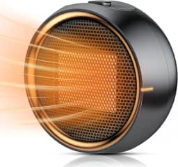 Aquecedor de ambiente, aquecedores elétricos portáteis de cerâmica PTC para uso interno, aquecimento eficiente 2S, proteção contra derrubada e superaquecimento, mini aquecedor de mesa pequeno e