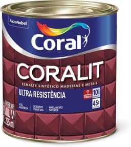CORALIT ULTRA RESISTENCIA ALTO BRILHO PRETO 225ML - CORAL