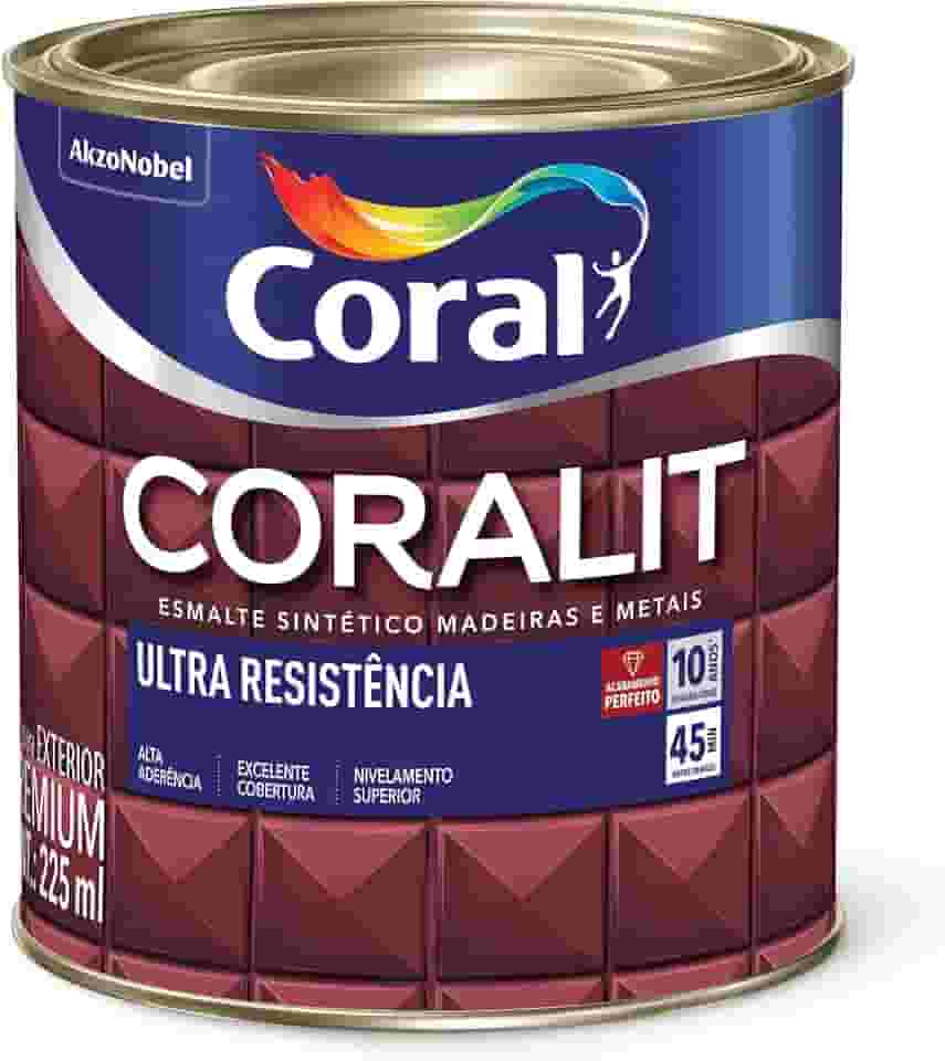 CORALIT ULTRA RESISTENCIA ALTO BRILHO PRETO 225ML - CORAL