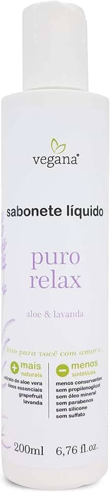 Vegana Sabonete Líquido Puro Relax 200ml, VEGANA