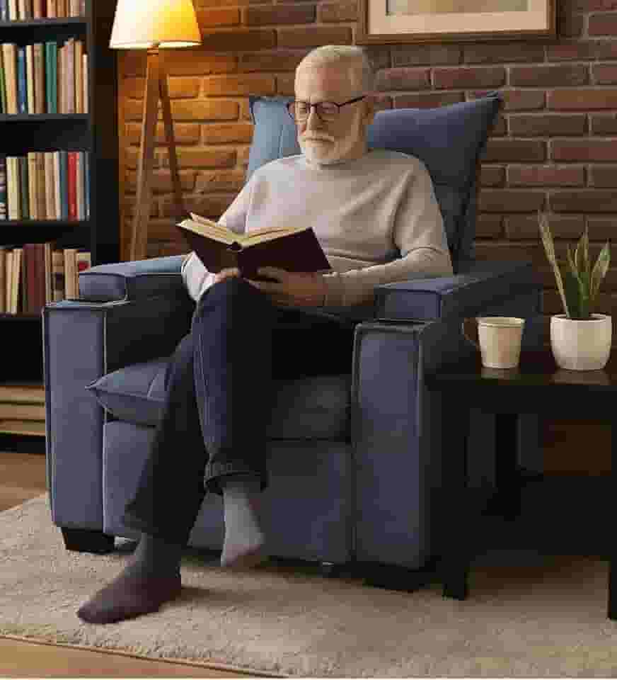 Poltrona Papai Reclinável Pulse Porta Copos Carregador usb Grafite