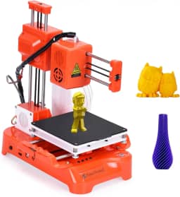 Impressora 3D para crianças Mini Desktop Impressora 3D 100x100x100mm Tamanho de impressão sem cama aquecida Impressão de uma tecla com cartão TF Filamento de amostra de PLA para iniciantes Educação
