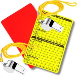 Apito De Metal E Cartão Amarelo Vermelho Arbitro Juiz De Futebol Campo Arbitragem Futebol Kit