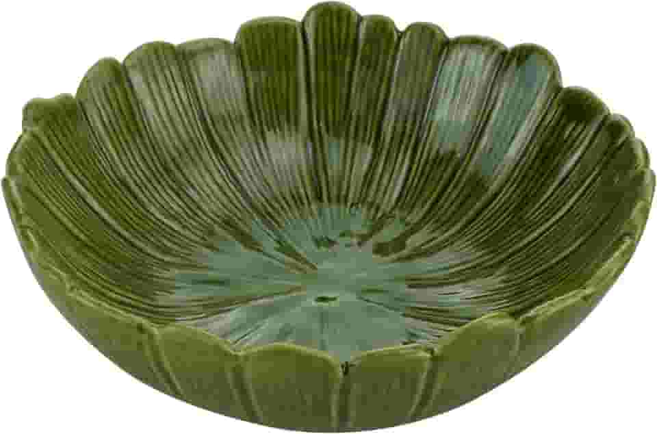LYOR - Centro de Mesa Decorativo de Cerâmica Banana Leaf Verde 20cm x 20cm x 7cm