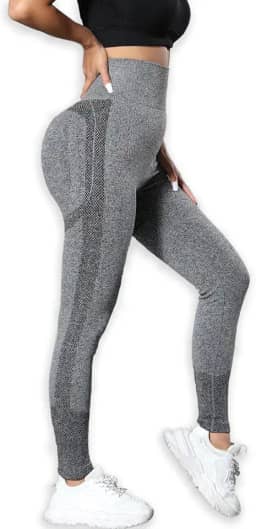 Calça Legging Academia Feminina Poliamida Cintura Alta Sem Costura Fitness, Elasticidade, Sustentação, Corrida, Academia Feminina de Ioga/Jogging