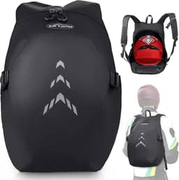 Mochila de motocicleta masculina - Mochila de capacete impermeável de grande capacidade para homens com bolso para laptop, grande