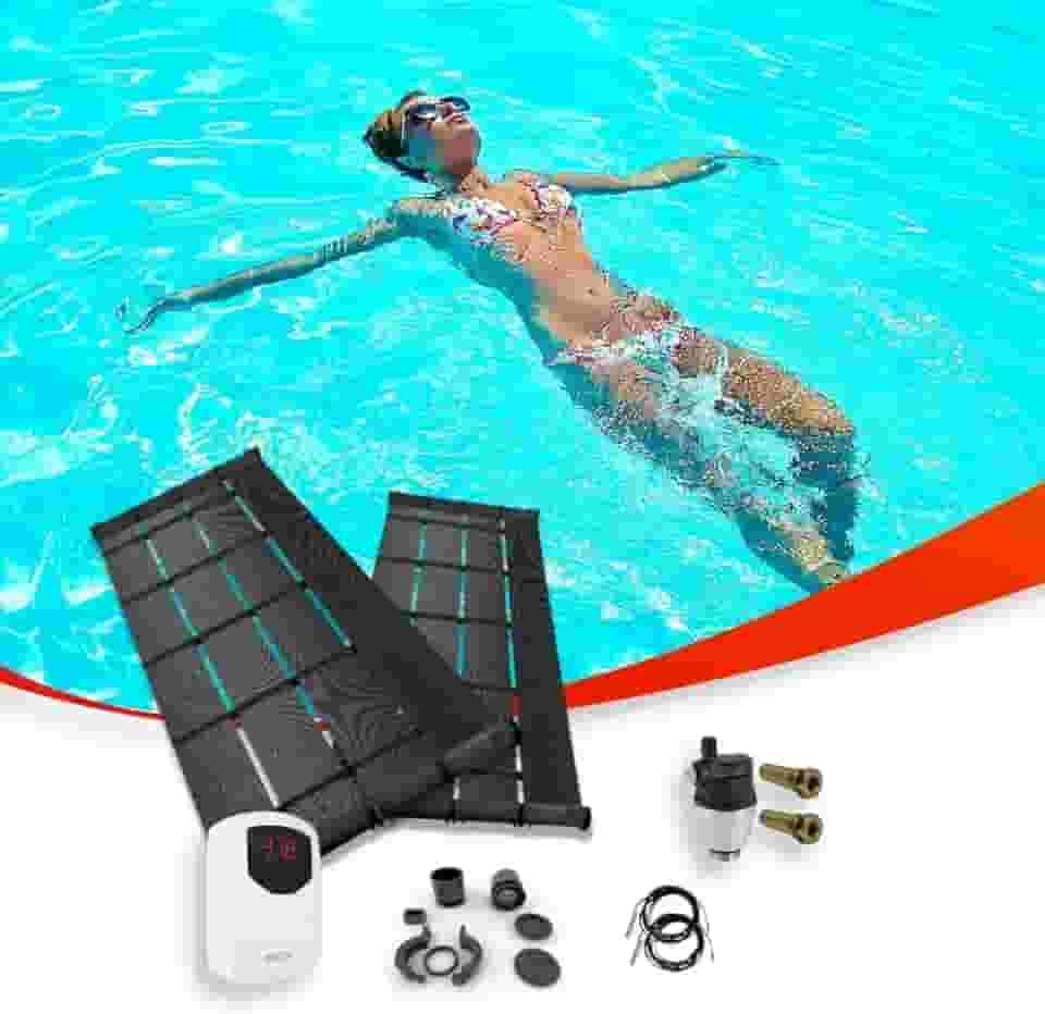 Kit Aquecedor Solar para Piscinas de até 21m² ou 28 mil litros TekSol com Controlador de Temperatura Bivolt