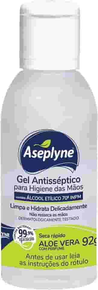 Aseplyne, Gel Antisséptico, Aloe e Vera, 92 g, Verde