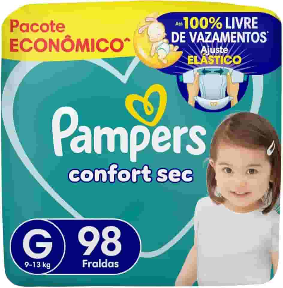 Fralda Pampers Confort Sec Tamanho G 98 Fraldas Descartáveis