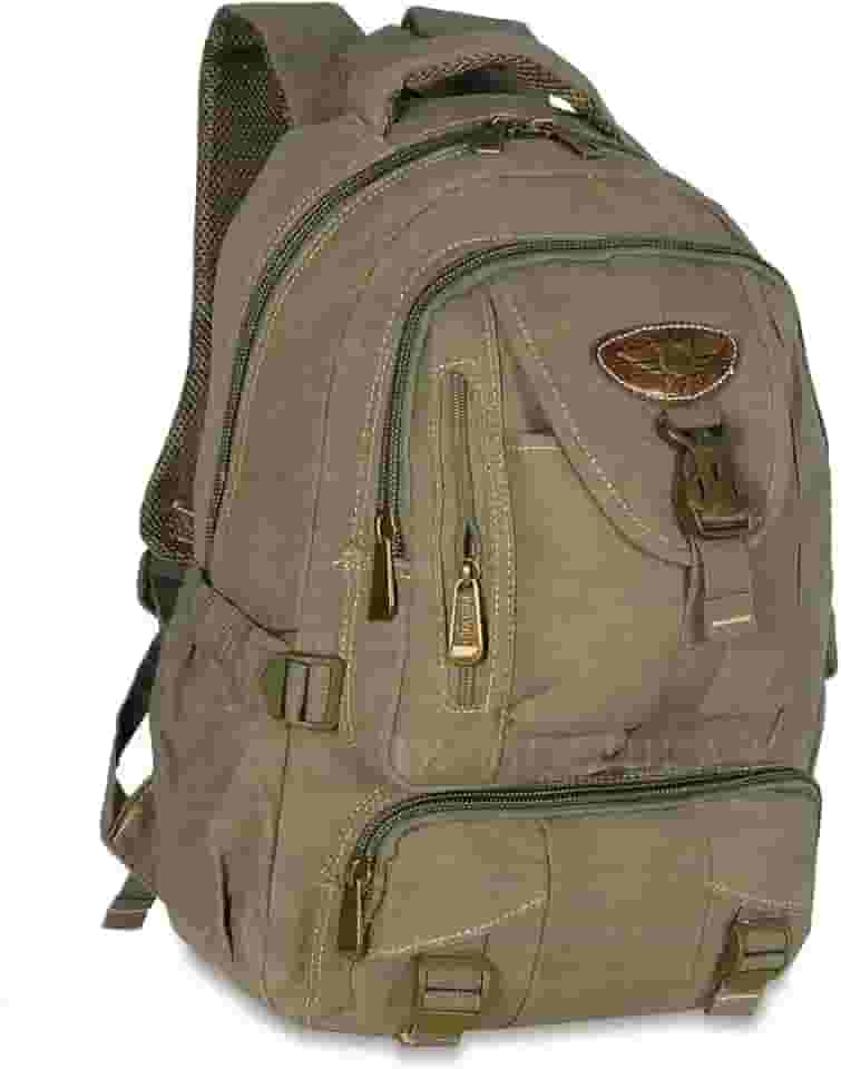 Mochila Escolar Masculina Feminina Em Lona Reforçada (Verde oliva)